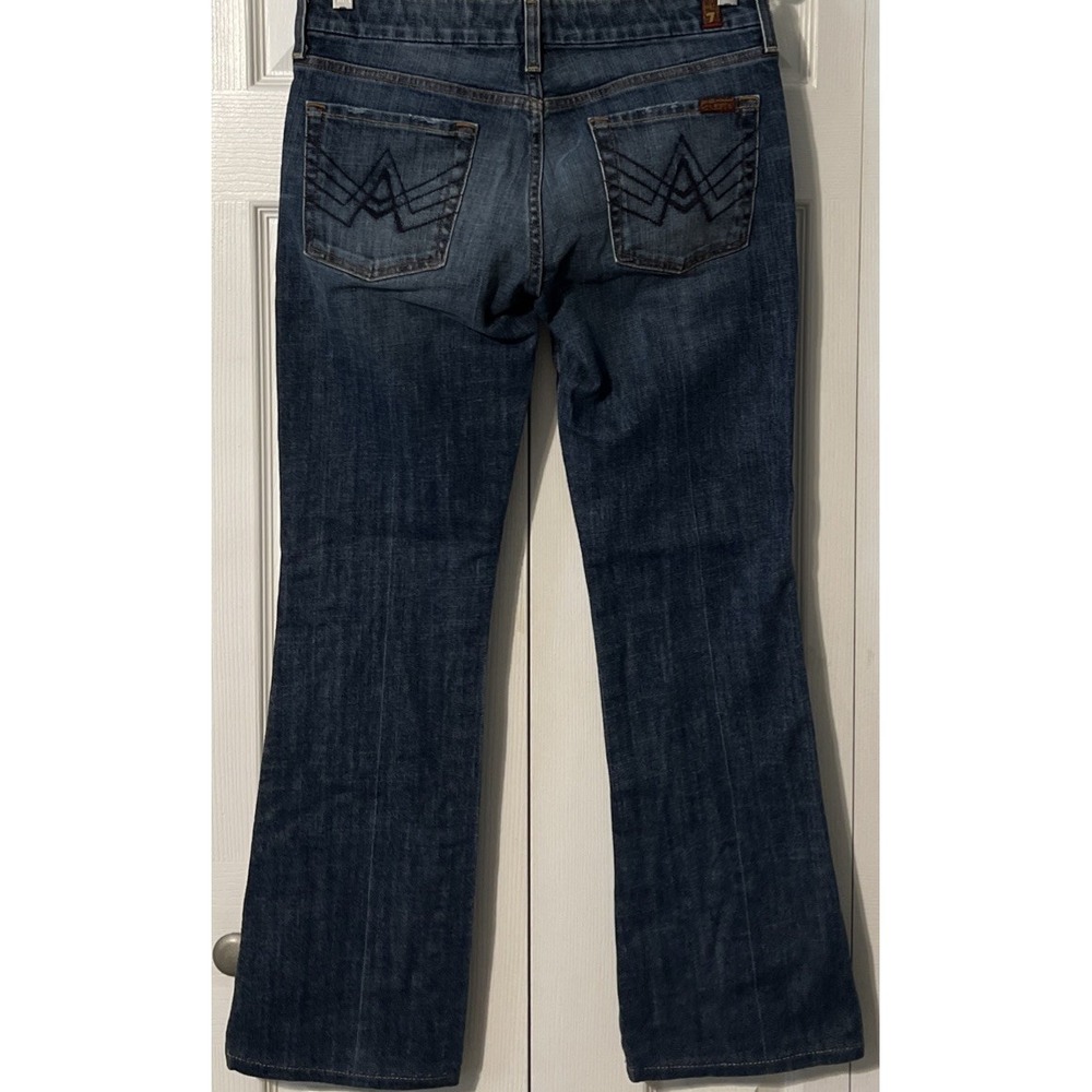 7 For All Mankind Women's "A" Pocket Boot Cut Low Rise Jeans Size 29 (31x30) - Picture 13 of 13